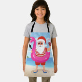 Santa Claus with flamingo inflatable ring Schort (Insitu)