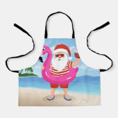 Santa Claus with flamingo inflatable ring Schort (Voorkant)