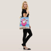 Santa Claus with flamingo inflatable ring Tote Bag (Op model)