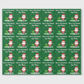 Santa Claus with frog cartoon fun kid's Christmas Cadeaupapier (Vlak)