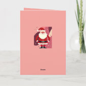 Santa Claus With His Hands On His Hips Being Jolly Kaart (Achterkant)