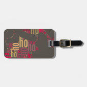 Santa Claus woordcloud Ho Ho Ho Bagagelabel (Voorkant horizontaal)