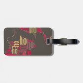 Santa Claus woordcloud Ho Ho Ho Bagagelabel (Achterkant horizontaal)