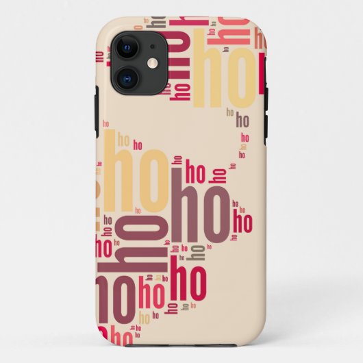 Santa Claus woordcloud Ho Ho Ho Case-Mate iPhone Case (Achterkant)