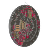 Santa Claus woordcloud Ho Ho Ho Dartbord (Voorkant Links)