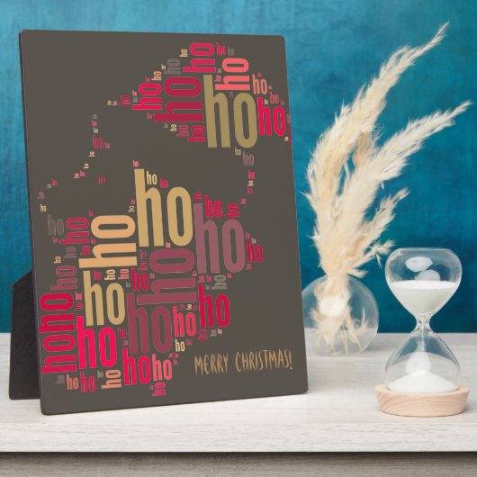 Santa Claus woordcloud Ho Ho Ho Fotoplaat (Zijkant)