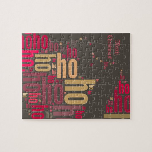 Santa Claus woordcloud Ho Ho Ho Legpuzzel (Horizontaal)
