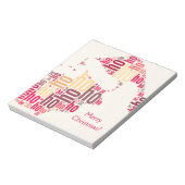 Santa Claus woordcloud Ho Ho Ho Notitieblok (Linkerzijde)