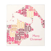 Santa Claus woordcloud Ho Ho Ho Notitieblok (Voorkant)