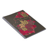 Santa Claus woordcloud Ho Ho Ho Notitieboek (Rechterzijde)