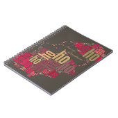 Santa Claus woordcloud Ho Ho Ho Notitieboek (Linkerzijde)