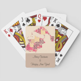 Santa Claus woordcloud Ho Ho Ho Pokerkaarten