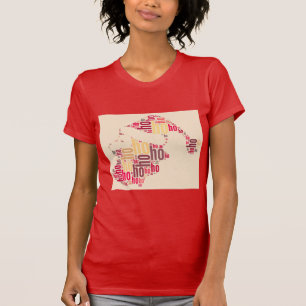 Santa Claus woordcloud Ho Ho Ho T-shirt