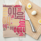 Santa Claus woordcloud Ho Ho Ho Theedoek (Quarter Fold)