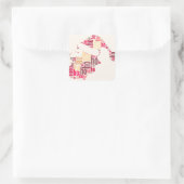 Santa Claus woordcloud Ho Ho Ho Vierkante Sticker (Tas)