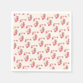 Santa Claus Word Cloud Ho Typografie Red White Servet