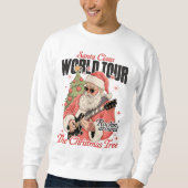 Santa Claus World Tour Cool Christmas Music Guitar Trui (Voorkant)