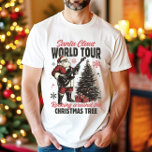 Santa Claus World Tour Retro Christmas Mannen T-shirt<br><div class="desc">Santa Claus World Tour Retro Christmas Mannen T- Shirt</div>