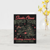 Santa Claus World Tour Rocking Around The Christma Kaart (Gele Bloem)