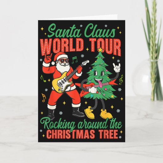 Santa Claus World Tour Rocking Around The Christma Kaart (Voorkant)