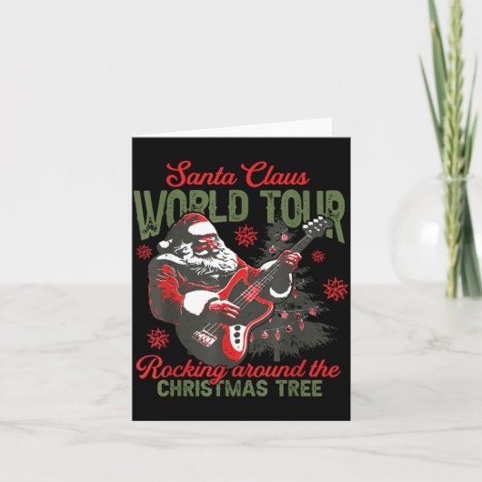 Santa Claus World Tour Rocking Around The Christma Kaart (Voorkant)