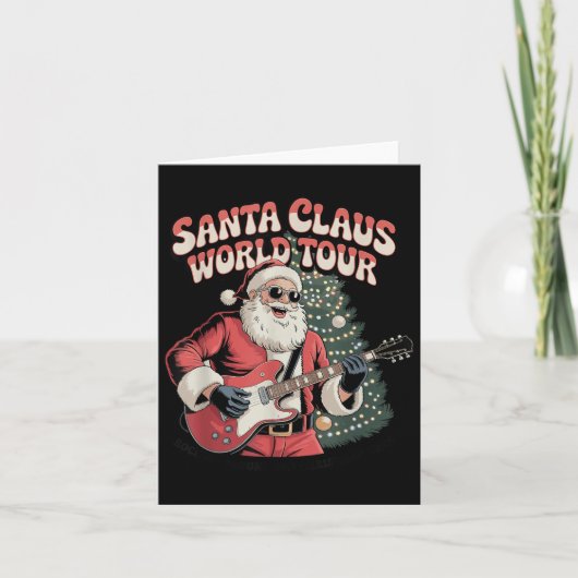 Santa Claus World Tour Rocking Around The Christma Kaart (Voorkant)