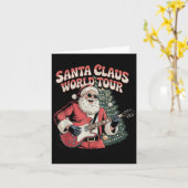 Santa Claus World Tour Rocking Around The Christma Kaart (Gele Bloem)