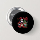 Santa Claus World Tour Rocking Around The Christma Ronde Button 5,7 Cm (Voorkant /achterkant)