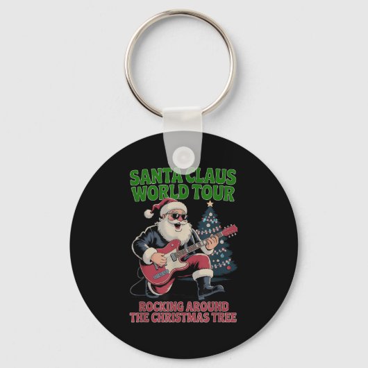 Santa Claus World Tour Rocking Around The Christma Sleutelhanger (Voorkant)