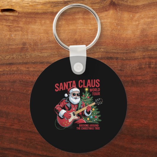 Santa Claus World Tour Rocking Around The Christma Sleutelhanger (Voorkant)