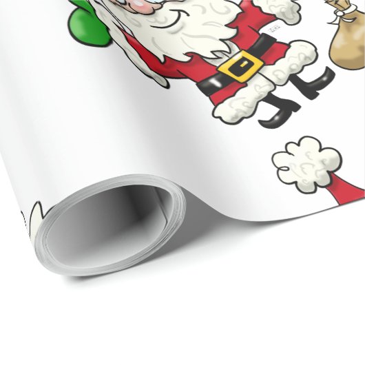 Santa Claus Wrapping Paper Cadeaupapier (Rol Hoek)