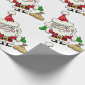 Santa Claus Wrapping Paper Cadeaupapier (Hoek)