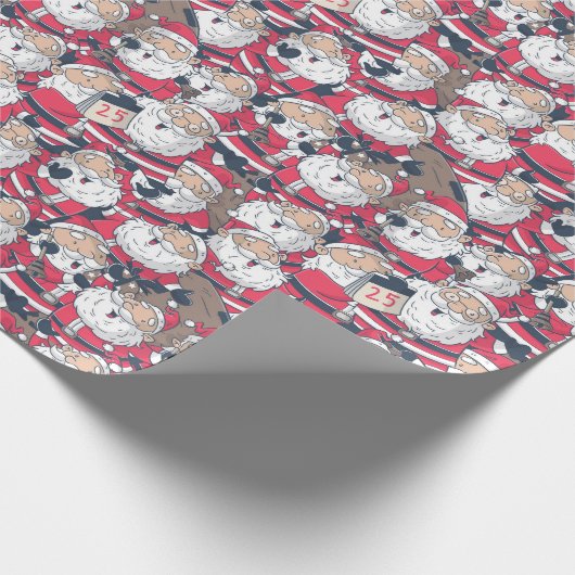 Santa Claus Wrapping Paper Cadeaupapier (Hoek)