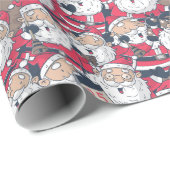 Santa Claus Wrapping Paper Cadeaupapier (Rol Hoek)