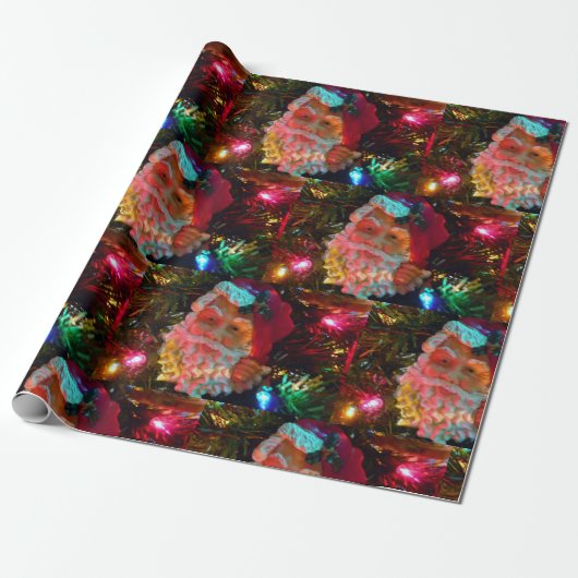 Santa Claus Wrapping Paper Cadeaupapier (Uitgerold)