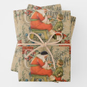 SANTA CLAUS WRAPPING PAPIER INPAKPAPIER VEL (In situ)