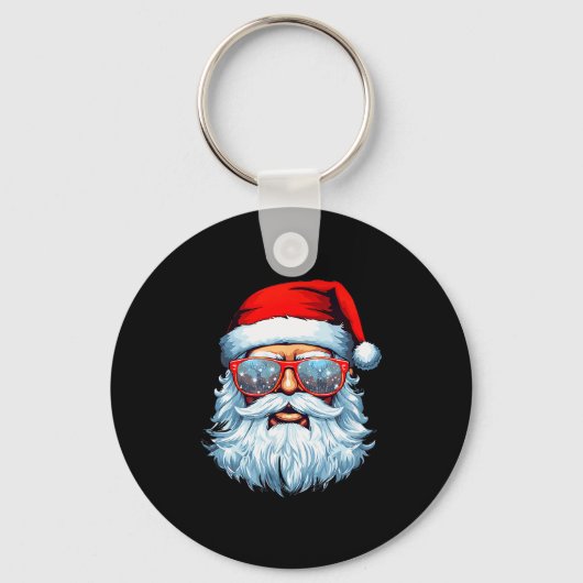 Santa Claus Xmas Merry Christmas Navidad Winter Ho Sleutelhanger (Voorkant)