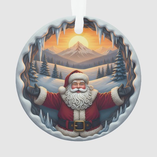 Santa Claus Xmas Ornament 2025 – Winter Scene 1 (achterkant)