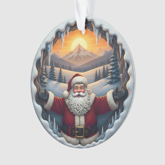 Santa Claus Xmas Ornament 2025 – Winter Scene 1 (voorkant)