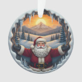 Santa Claus Xmas Ornament 2025 – Winter Scene 1 (voorkant)