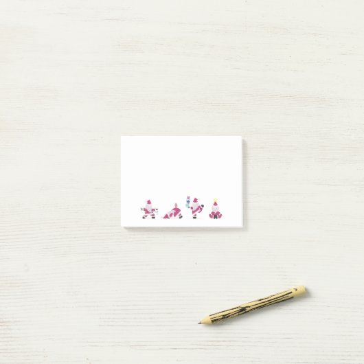 Santa Claus Yoga Holiday Jingle Kerstmis Post-it® Notes (Op bureau)
