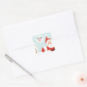 Santa Claus, zeg maar los Vierkante Sticker (Envelop)