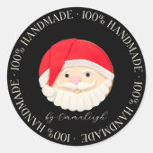 Santa Claus zelfgemaakte koekje Ronde Sticker (Voorkant)