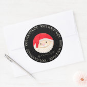 Santa Claus zelfgemaakte koekje Ronde Sticker (Envelop)