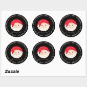 Santa Claus zelfgemaakte koekje Ronde Sticker (Vel)