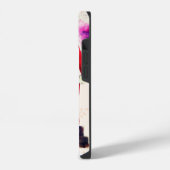 Santa-Claus zit op de bakstenen muur met wolken iPhone Hoesje (Linkerkant)