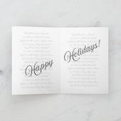  Santa Claus zwart-wit retro kaart (Binnen)