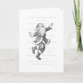  Santa Claus zwart-wit retro kaart