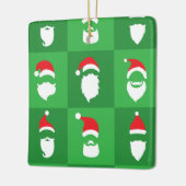 Santa Clausbaard Keramisch Ornament (Links)