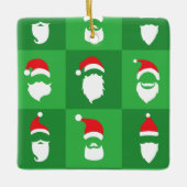 Santa Clausbaard Keramisch Ornament (Voorkant)